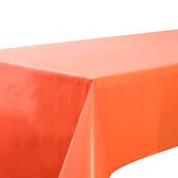 Orange Plastic Party Table Cover