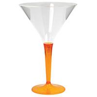 Orange Martini Plastic Party Glasses