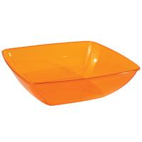 Orange Square Plastic Party Bowl