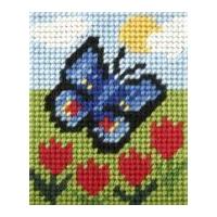 Orchidea Tapestry Embroidery Kit Butterfly and Tulips
