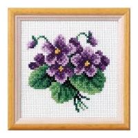 Orchidea Embroidery Cross Stitch Kit Viola