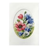 Orchidea Embroidery Cross Stitch Card Kit Poppies