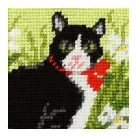 Orchidea Tapestry Embroidery Kit Black & White Cat