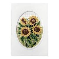 orchidea embroidery cross stitch card kit sunflowers