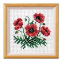 Orchidea Embroidery Cross Stitch Kit Poppy