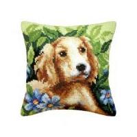 Orchidea Cross Stitch Cushion Kit Dog