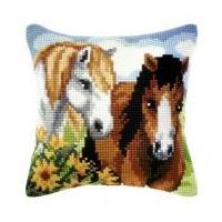 Orchidea Cross Stitch Cushion Kit Horses