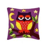 Orchidea Cross Stitch Cushion Kit Owl