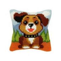 Orchidea Cross Stitch Cushion Kit Dog