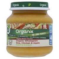Organix Organic Wholegrain Rice, Chicken & Apple From 4 Months 120g