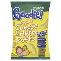 Organix Goodies Organic Cheese & Herb Puffs 15g
