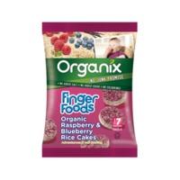 Organix Raspberry &amp; Blueberry Rice Cakes - Finger Foods 50g
