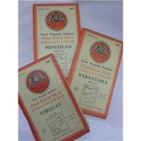 ordnance survey new popular edition 1946 torquay minehead barnstaple