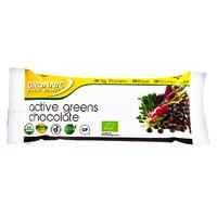 organic food bar active greens chocolate bar single 68g