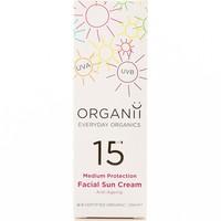 Organii SPF15 Anti Ageing Facial Sun Cream - 100% mineral sun protection. (50ml)