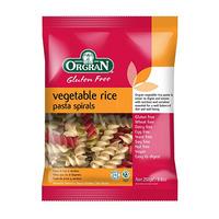 orgran gluten free vegetable rice pasta spirals 250g