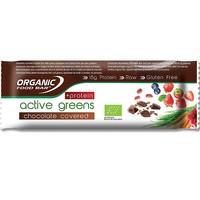 organic food bar active greens chocolate covered with probiotic 75g