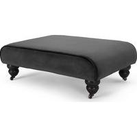 Orson Footstool, Smoke Velvet