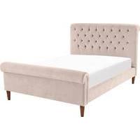 Orkney Double Bed, Stone Velvet