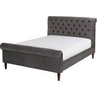 orkney super kingsize bed smoke grey velvet