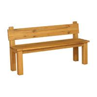 Orla Solid Oak 120cm Bench with Backrest