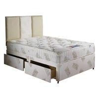 Orthomedic Double Divan Bed Set 4ft 6 with 4 drawers and headboard