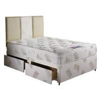 orthomedic small single divan bed set 2ft 6 with 2 drawers