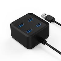 orico dh4u black square 4port super speed usb30 hub with 50cm cable