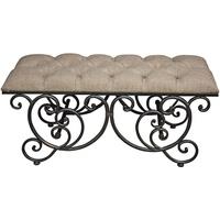 Ornate Upholstered Bench