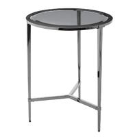 Orieto Accent Side Table Crome Finish