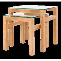 orlando 2 piece nest of tables oak