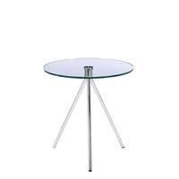 Orion Glass and Metal Side Table