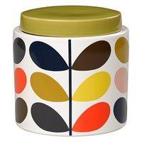 orla kiely ceramic 1l storage jar in multistem print