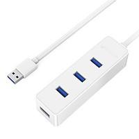 orico h4u3 03 white usb30 5gbps 4 port hub with 30cm cable