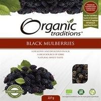 Organic Traditions Dried Black Mulberries 227g x 1