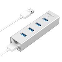 ORICO H4013-U3 Silver Aluminum USB3.0 Super-Speed HUB 4-PORT with 50CM Cable