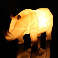 Origami Lamp White Rhino