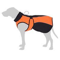 orange soft shell dog coat approx 55cm back length