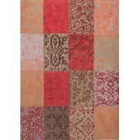 Orange Foliage Floral Flatweave Rug Vintage - Louis De Poortere 200x280