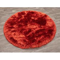 Oriel Rust Orange Shag Circle Area Rug