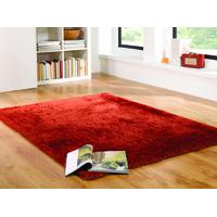 Orange Swirl Shaggy Rug Corfu 160X230