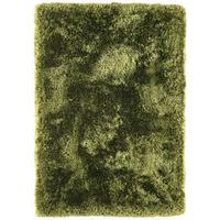 oriel gloss green modern shaggy rug