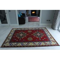 Oriental Indo Kazak Red & Blue Wool Rug