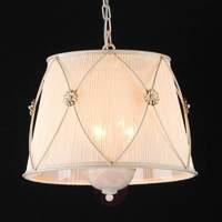 Organza pendant light Lea with crystal flowers