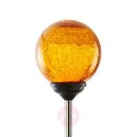 Orange glass - solar LED ground spike light Roma
