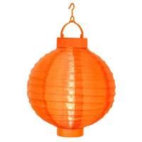 Orange solar lantern Jerrit with LED light