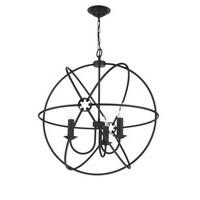 orb0322 orb 3 light ceiling pendant in black