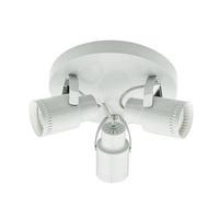 ORK7639 Orkney 3 Light Plate Ceiling Light In Nordic Grey With Polished Chrome