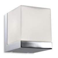 Orion 1 Light Cubed Bathroom Wall Light in Polished Chrome