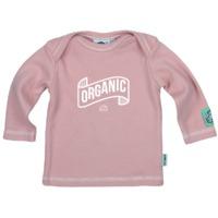 ORGANIC LIGHT PINK BABIES ENVELOPE NECK FAIRTRADE LONG SLEEVE T SHIRT